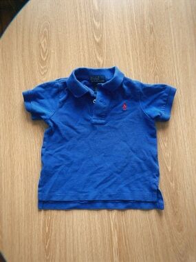 Polo by Ralph Lauren Royal Blue Kids Short Sleeve Polo with Red Logo